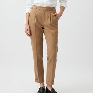 ZARA Tailored Ankle Trousers • XS • Camel Tan • High Rise • Never Worn
